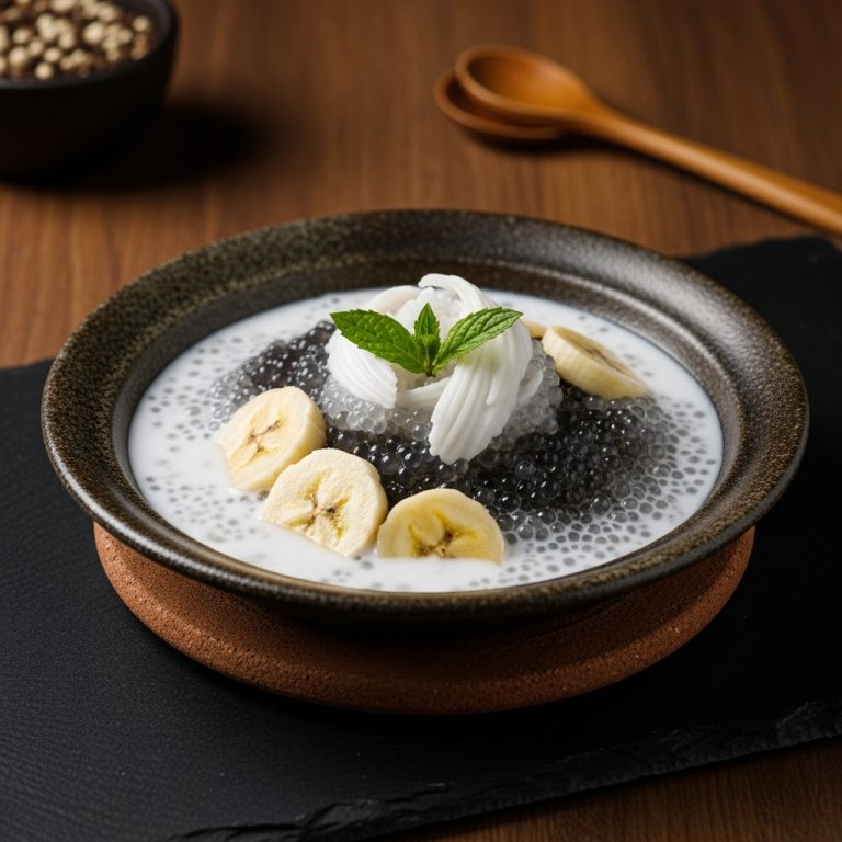 Vegetarian Vietnamese Dessert: Coconut Tapioca Pudding (Chè Bà Bể Chuối)